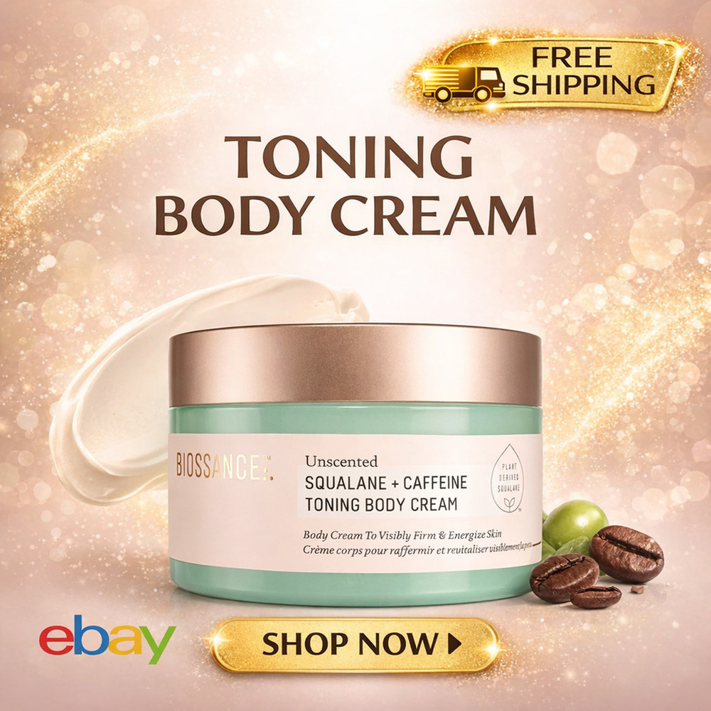 Biossance Squalane + Caffeine Toning Body Cream 200ml 6.7oz NEW